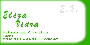 eliza vidra business card